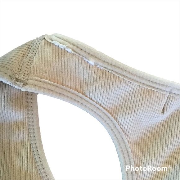 SKL Gray Ribbed Racerback Sports Bra Large - Picture 4 of 4
